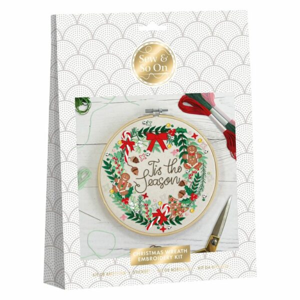 Christmas Wreath Embroidery Kit