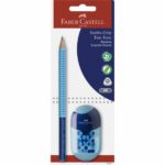 two tone jumbo pencil & twin sharpener