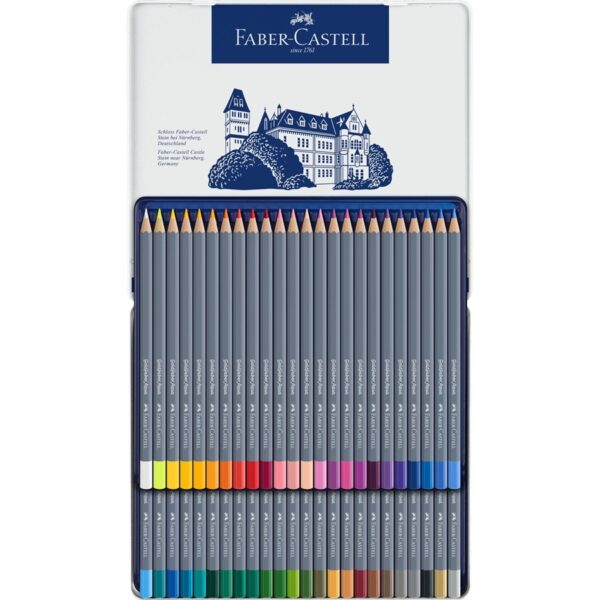 tin of 48 goldfaber aqua watercolour pencils