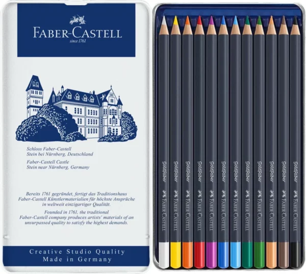 12 goldfaber colour pencils tin