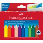 wax crayons triangular cardboard wallet of 12