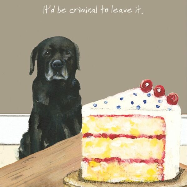 Black Labrador Greeting Card – Criminal