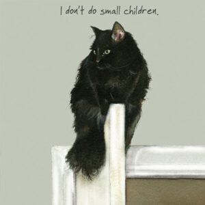 Black Cat Greeting Card – Small Children.