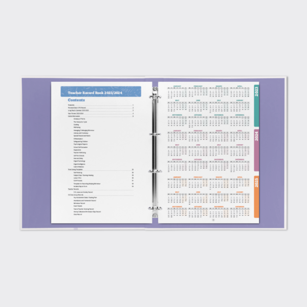 teacher record book 4 ring binder