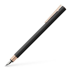 Neo Slim Fountain Pen Black Matt with Rose Gold Medium