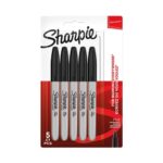 5 pack black sharpie markers