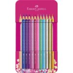 201737 sparkle colour pencil tin with 12 sparkle colour pencils