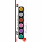 marabu acrylic paint set metallics set of 6