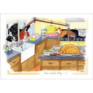 your mission, kitty..! greeting card