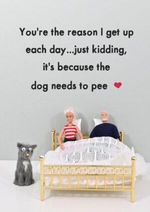 you're the reason i get up each day... greeting card