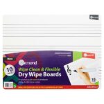 ormond packet of 10: 228x305mm dry wipe boards music