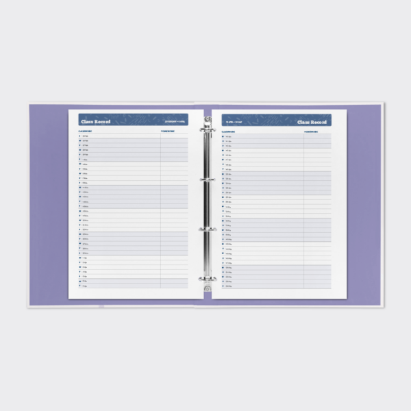 teacher record book 4 ring binder