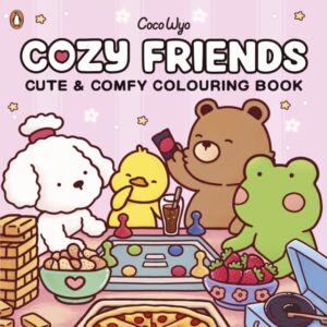 cozy friends: cute & comfy colouring book