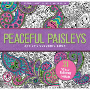 peaceful paisleys artist's coloring book