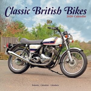 Classic British Bikes Calendar 2026 Square Motorbike Wall Calendar - 16 Month