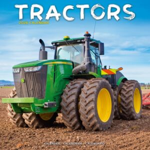 Tractors Calendar 2026 Square Wall Calendar - 16 Month