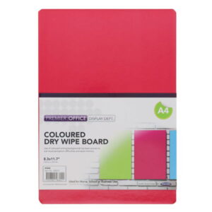 A4 Coloured Dry Wipe Board - Pink