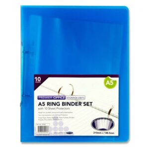 Premier Office A5 Ringbinder With 10 Punched Pockets