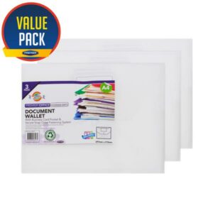 Premier Office Pkt.3 A4 Button Document Wallets