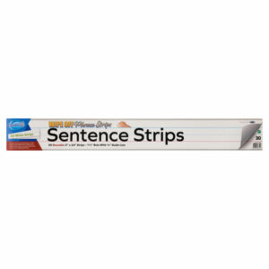 30 Wipe-Off Reusable Sentence Strips 3"X24" - White