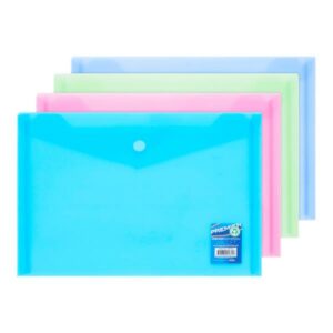 Premier Universal A5 Button Wallet Envelope Clear