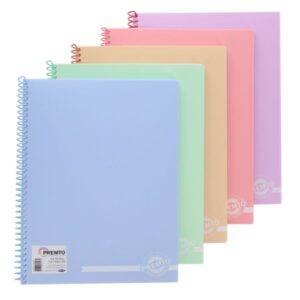 Premto Pastel A4 160pg PP Spiral Notebook