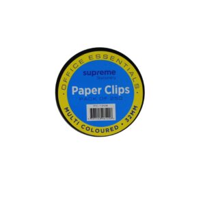 Paper Clips Pack of 250 Multicoloured 32mm
