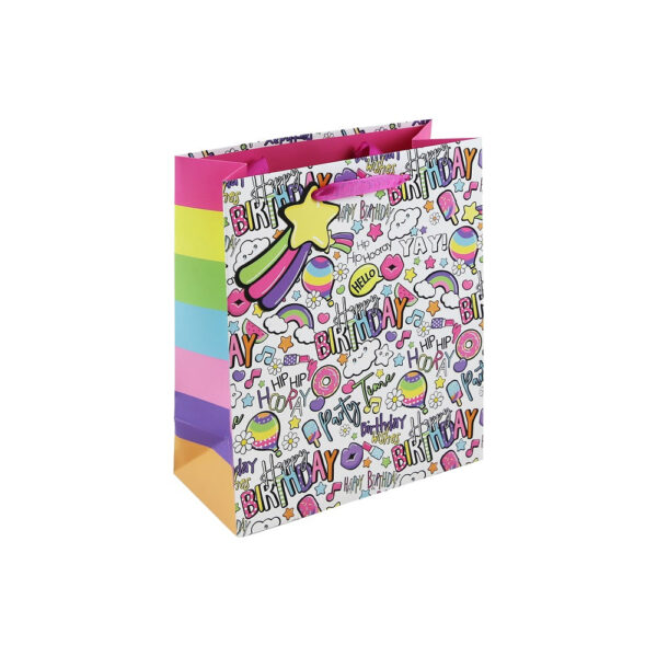 Medium Gift Bag - Girly Text