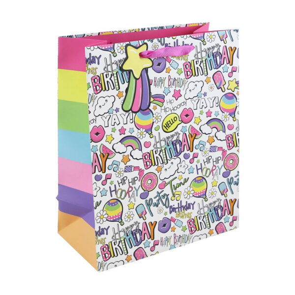 Large Gift Bag - Girly Text