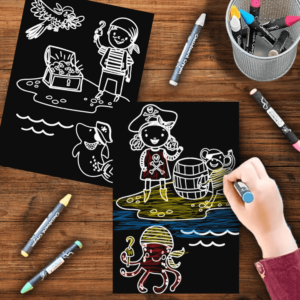 Imagination Starters® Chalkboard MiniMats Colouring Set - Pirates