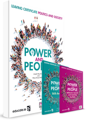 power and people – leaving cert politics and society + skills book and reflective journal