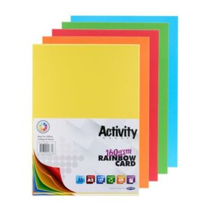 Premier Activity A2 Card 25 Sheets - Rainbow