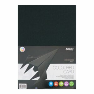 A4 160gsm Card 40 Sheets - Black