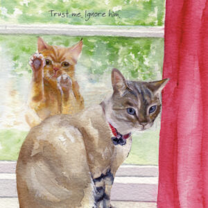 Cats Greeting Card | Window Ignore
