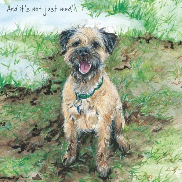 Border Terrier Greeting Card | Not Mud