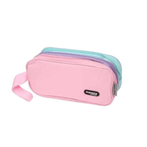 TRIPLE PENCIL CASE PNK PUR BL