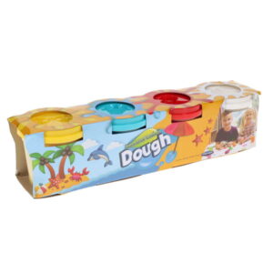 4x140g Pots Play Dough With Mould