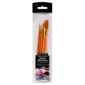 4pce Brush Set In Wallet - Golden Taklon