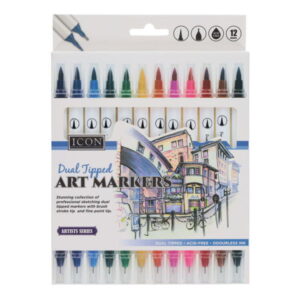 12 Dual Tipped Art Markers