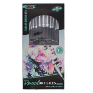 15 Round Taklon Brush Set