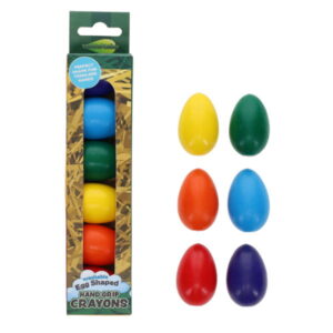 Pkt 6 Hand Grip Crayons - Egg Shaped