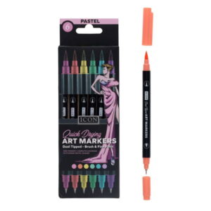 Pkt.6 Quick Drying Art Markers - Pastel