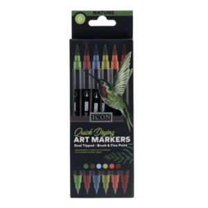 Pkt.6 Quick Drying Art Markers - Nature