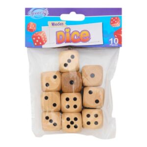 10 25Mm Wooden Dice - Dots