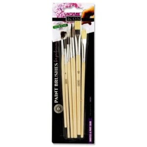 Card 6 Asst Size Paint Brushes