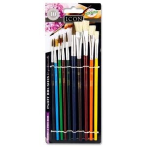 Card 10 Asst Size Paint Brushes