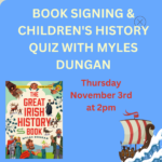children's history quiz with myles dungan november 3rd at 2pm